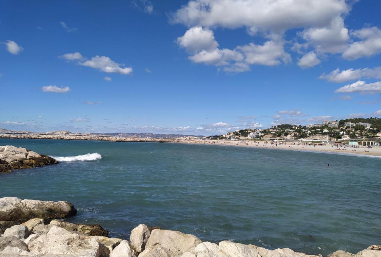 Sun Escape, Appart Renove Climatise 3 Pieces 4-6 Pers, 350M De La Plage 马赛 外观 照片