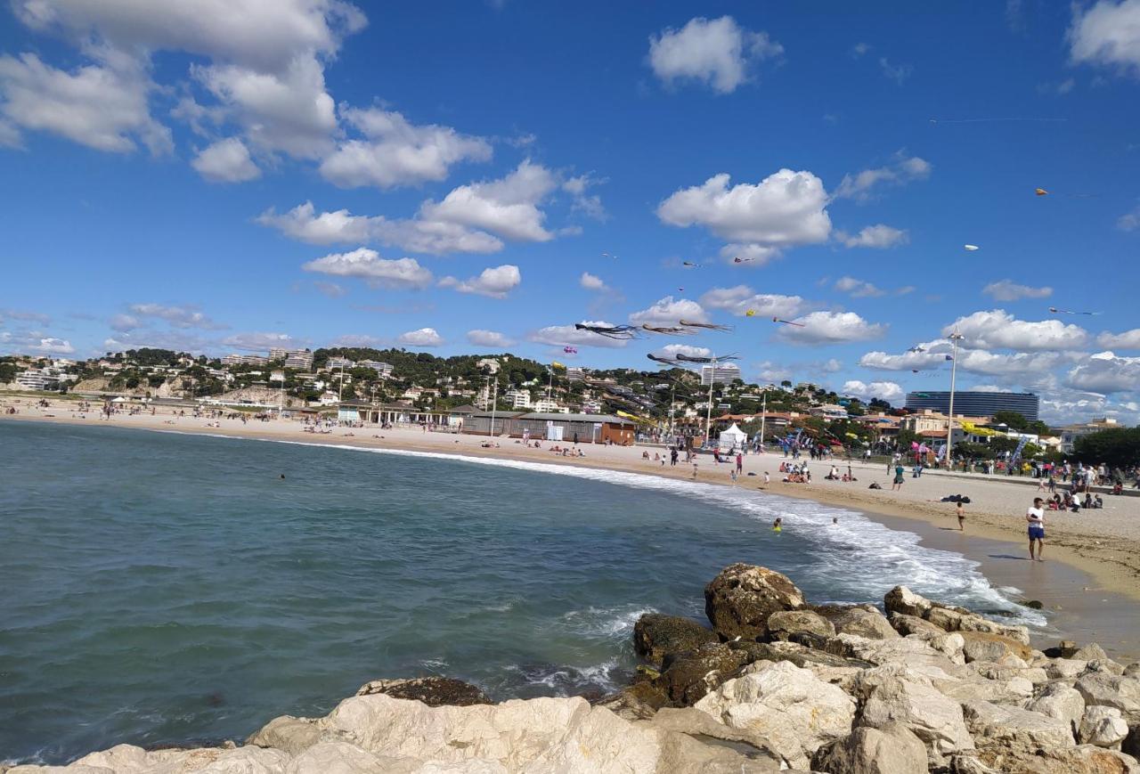 Sun Escape, Appart Renove Climatise 3 Pieces 4-6 Pers, 350M De La Plage 马赛 外观 照片